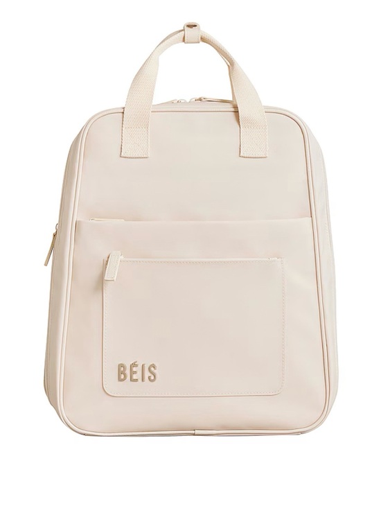 BEIS Handbags - BEIS The Expandable Backpack in Beige